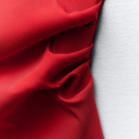 NWT ZARA RUCHED ASYMMETRIC TOP RED - Picture 3 of 5